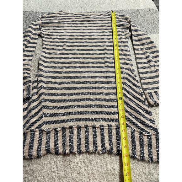 Soft Surroundings Womens Small Mariana Nautical Striped Terry Knit Tunic Sweater - Picture 4 of 10